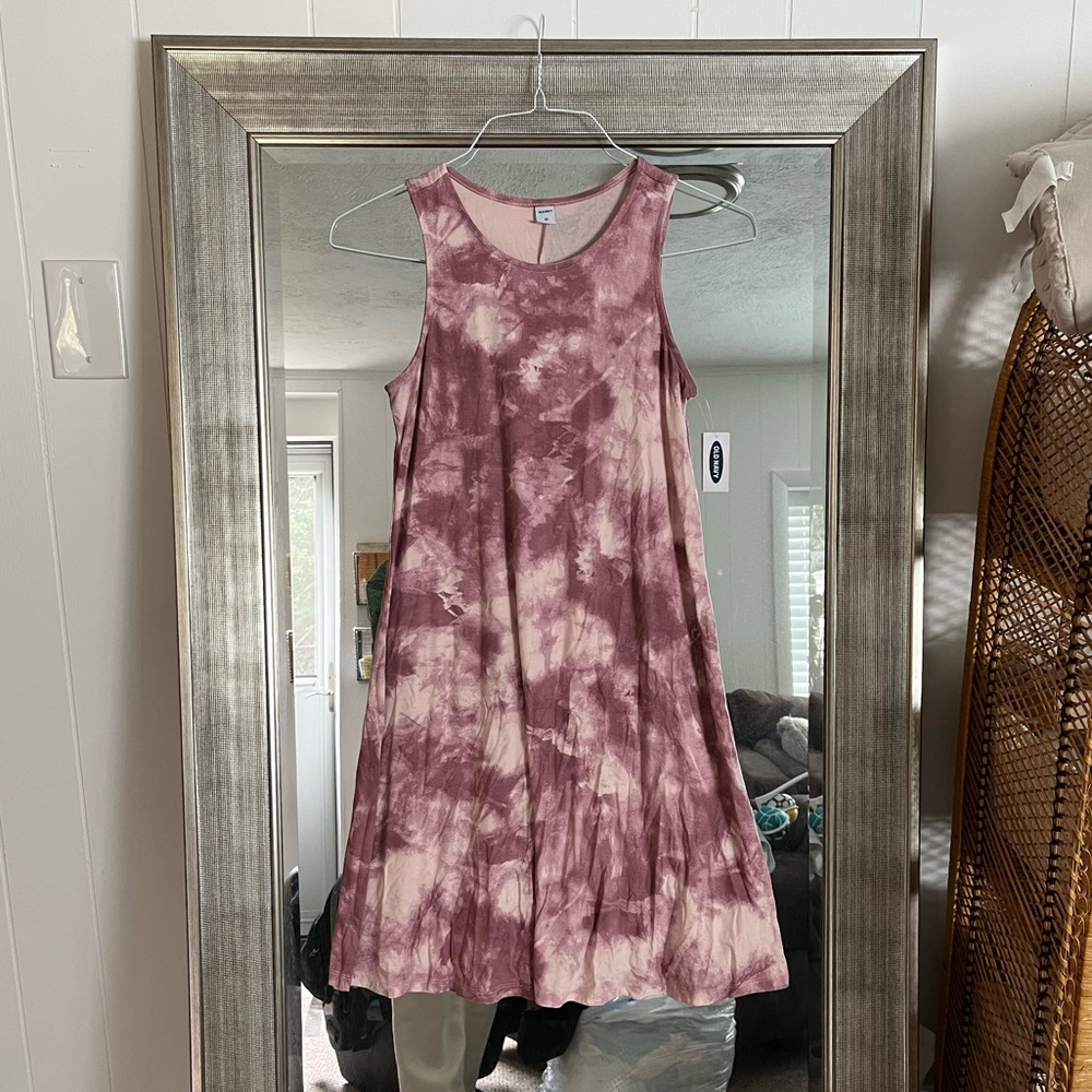 Pink tiedye swing dress